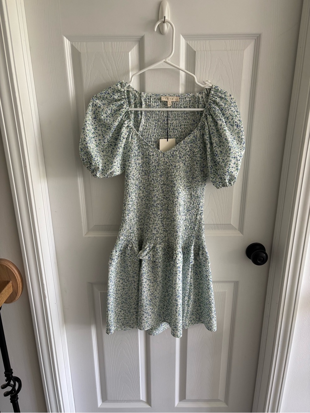 Promesa Light Blue Floral Mini Dress